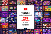YouTube Branding Templates Bundle, a Social Media Template by Andrew Skoch Design (Thumbnail 1 of 11)