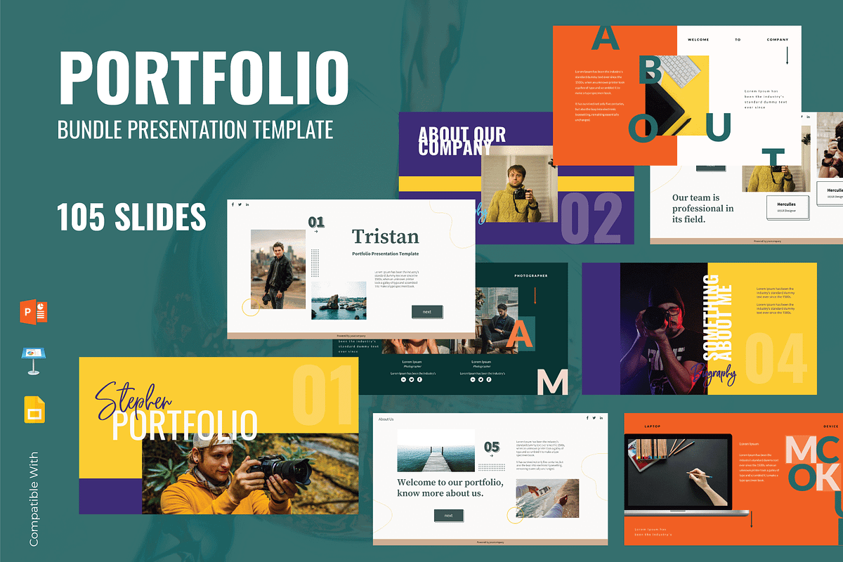 Portfolio Bundle Templates, a Presentation Template by deTheme (Photo 1 of 13)