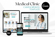 Medical Clinic Canva Website, a Landing Page Template by Kromatic Design Studio (Thumbnail 1 of 8)