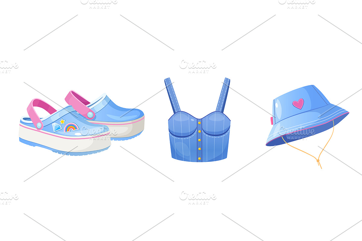 Women's summer clothes collection, an Object Illustration by Elen_Art