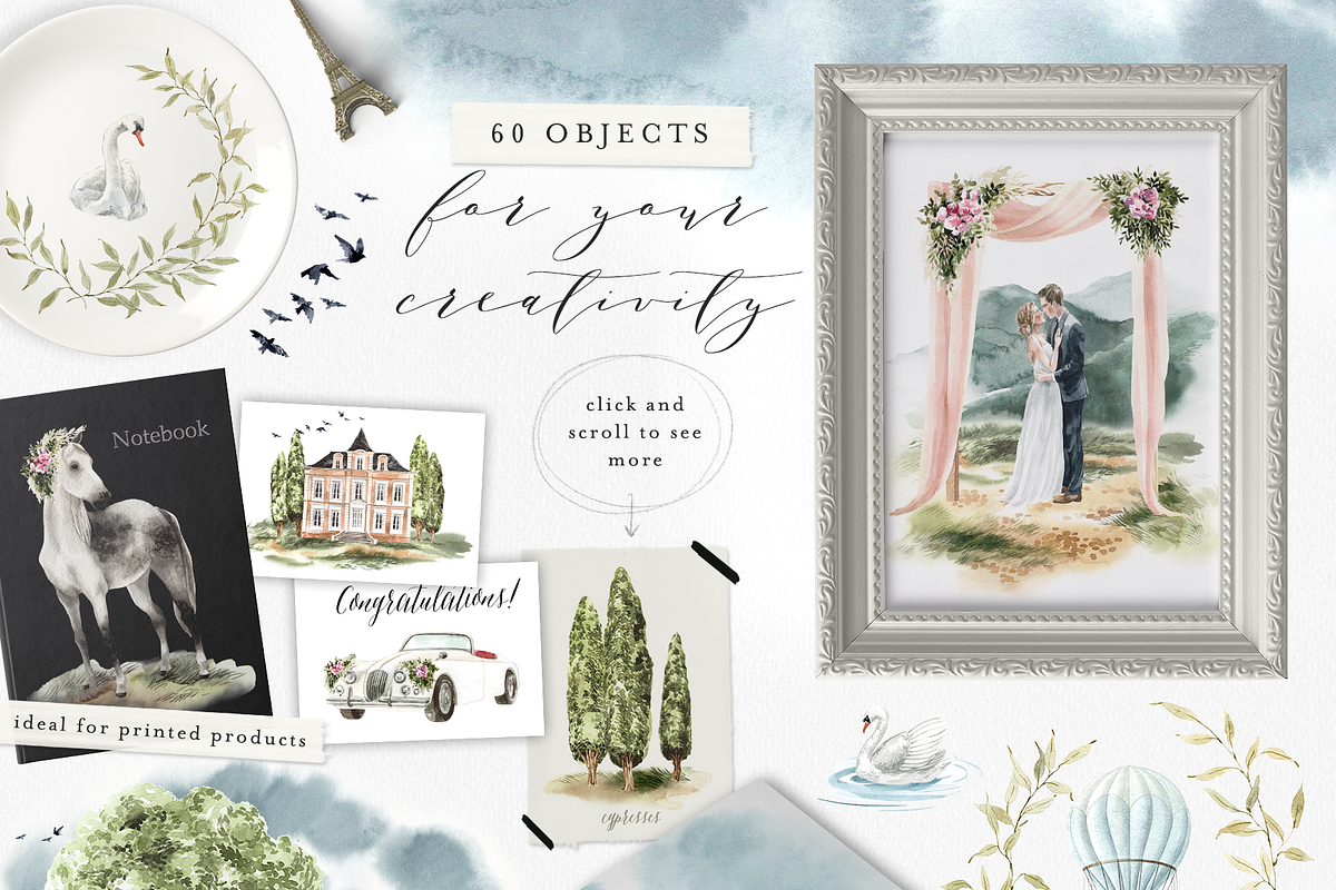 Fondness – watercolor set, an Illustration by Helen Halik art (Photo 7 of 8)