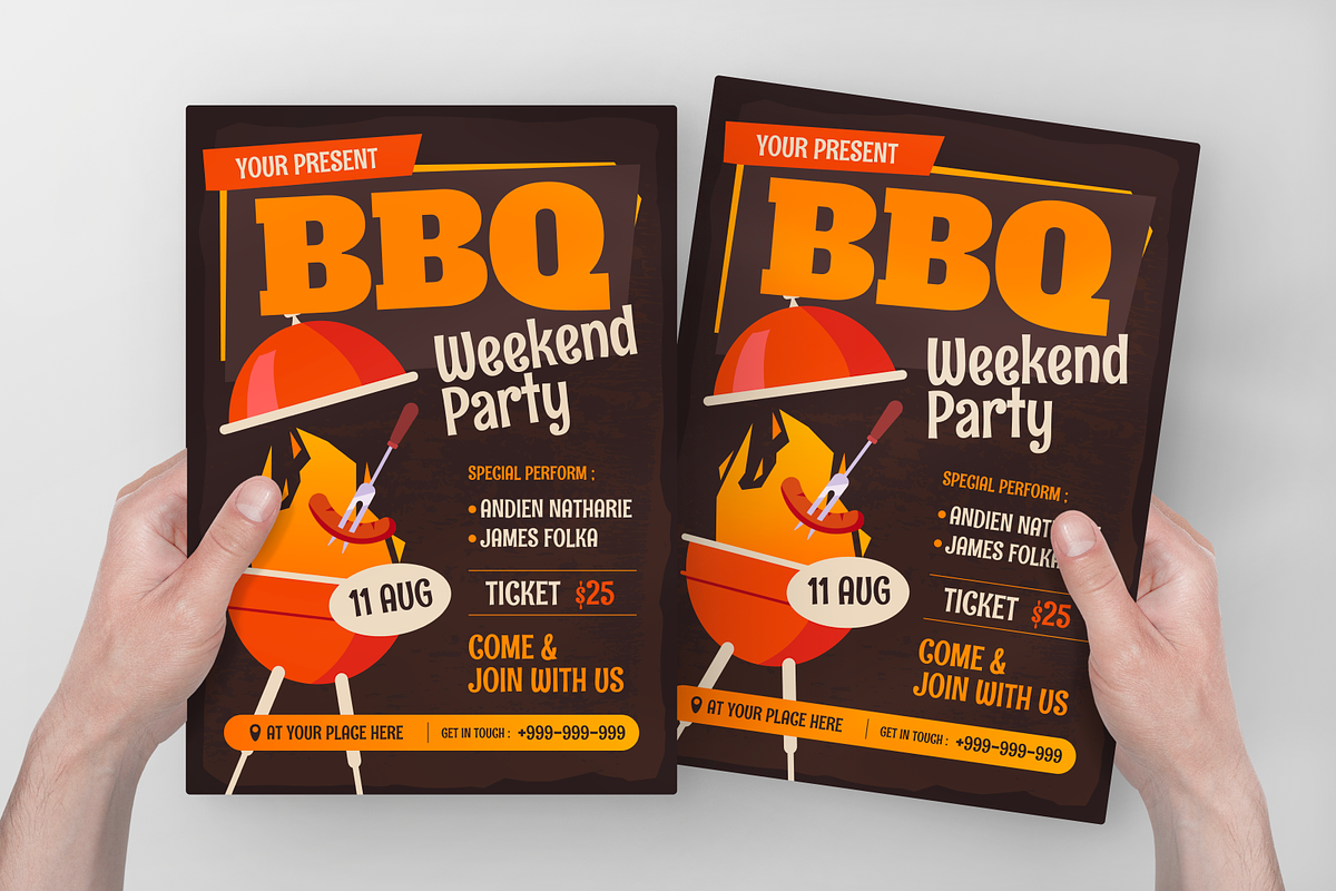 BBQ Weekend Party Flyer, a Flyer Template by Annora Studio (Photo 5 of 6)