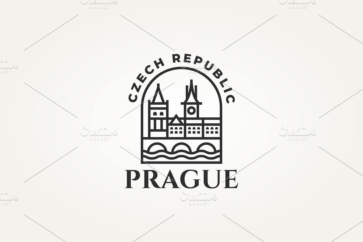 landmark icon of the charles bridge, a Branding & Logo Template by Blazybone (Photo 2 of 2)