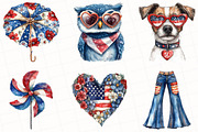 Groovy 4th of July Clipart, an Illustration by OK Design (Thumbnail 5 of 5)