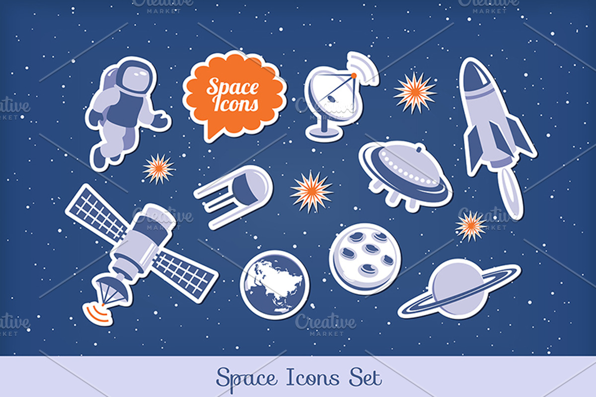 Space icons set, an Icon by Teneresa (Photo 1 of 2)