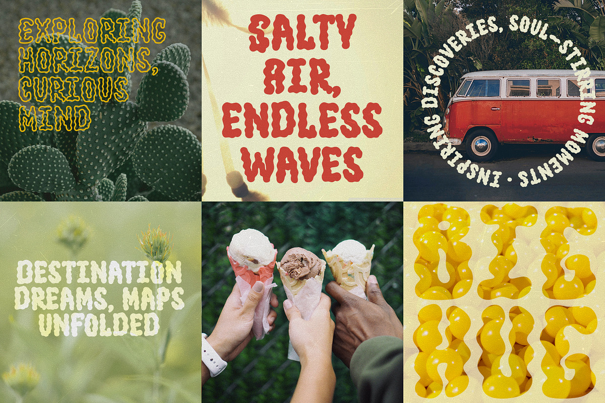 Jump Up | Wavy Groovy Font Duo, a Handwritten Font by AnMark (Photo 2 of 15)