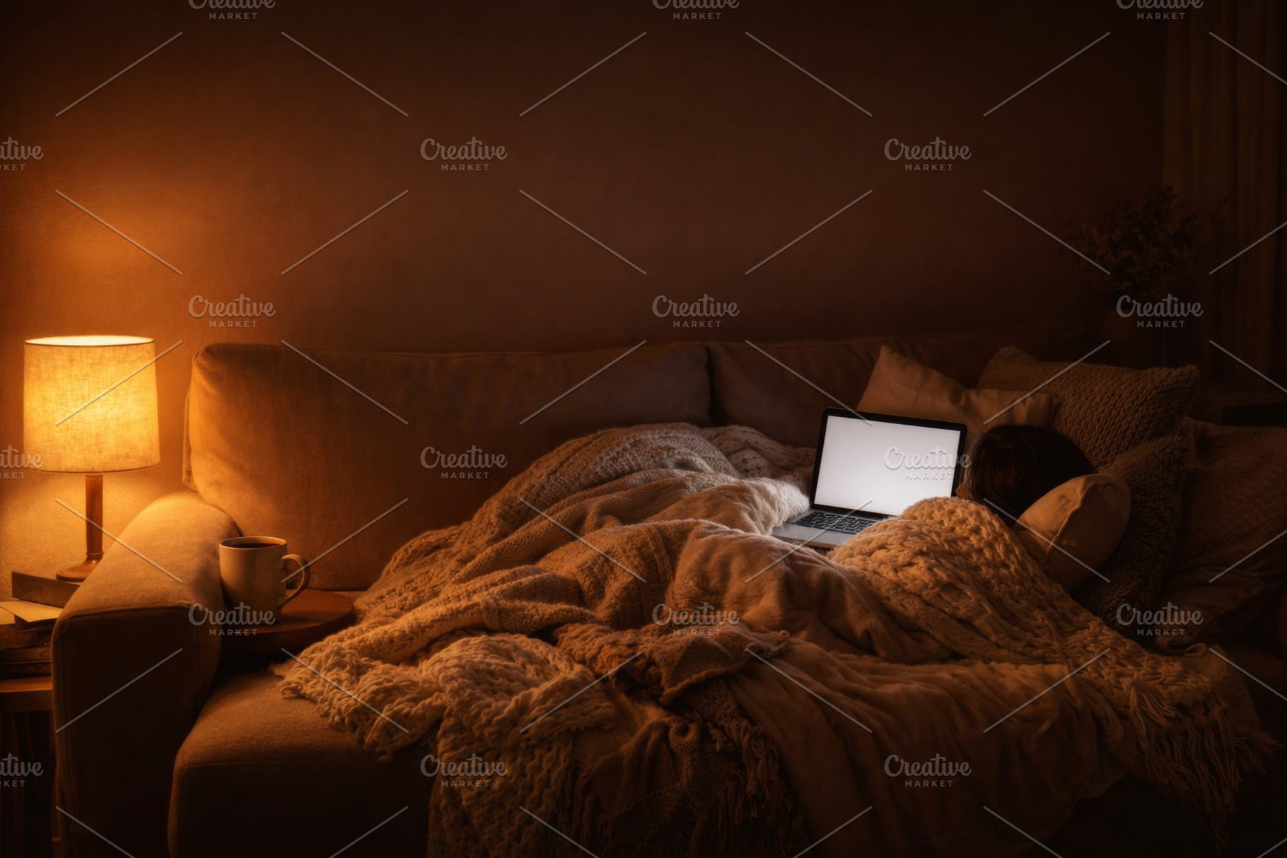 Cozy home setting featuring person i, a Photo by Dvoevnore photos