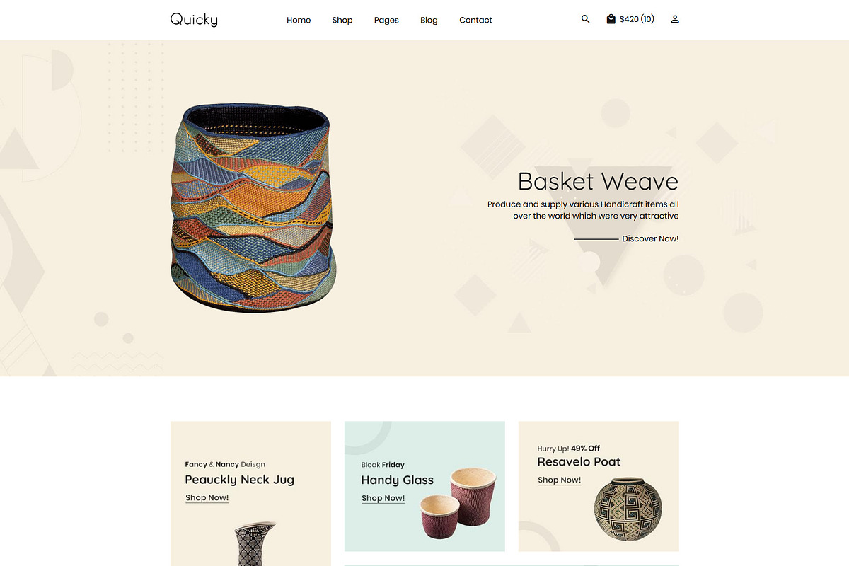 Minimal eCommerce Template - Quicky, a Bootstrap Template by HasThemes (Photo 3 of 3)