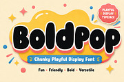 BoldPop – Chunky Display Font, a Slab Serif Font by Wow Magic (Thumbnail 1 of 5)