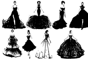 50 beautiful girls in evening dresse, a Decorative Illustration by AnastasiyaOleynik (Thumbnail 6 of 7)
