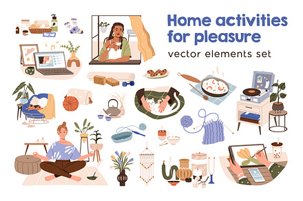 Home activities for pleasure & relax, an Object Illustration by Good Studio