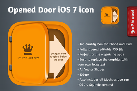 iOS 7 app icon - Opened Door