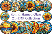 Round Stained Glass Collection, an Illustration by Libby Wishes (Thumbnail 1 of 4)