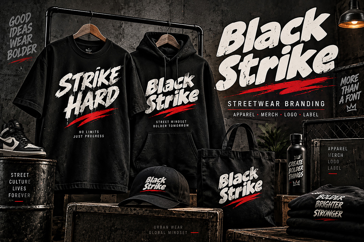 Black Strike, a Script Font by Wow Magic (Photo 4 of 4)