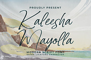 Kaleesha Mayolla, a Script Font by Integritype Studio (Thumbnail 1 of 15)