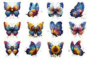 Watercolor Spring Butterfly Clipart, an Illustration by Dream Creation (Thumbnail 3 of 5)