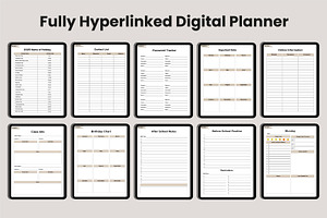 2025 Digital Home School Planner