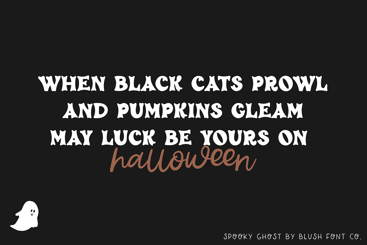 Spooky Ghost Halloween Font Duo, a Script Font by Blush Font Co. (Photo 7 of 8)