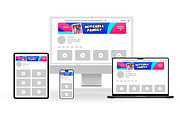 Vlogger Family YouTube banner, a Social Media Template by Vaughn Studios (Thumbnail 3 of 5)
