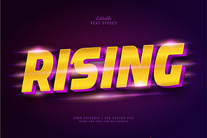 Text Effect Rising