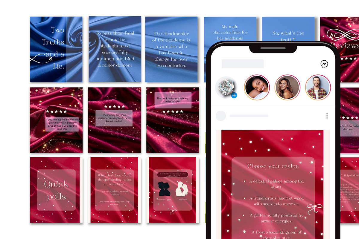 Romantasy Instagram Carousel Sets preview 3