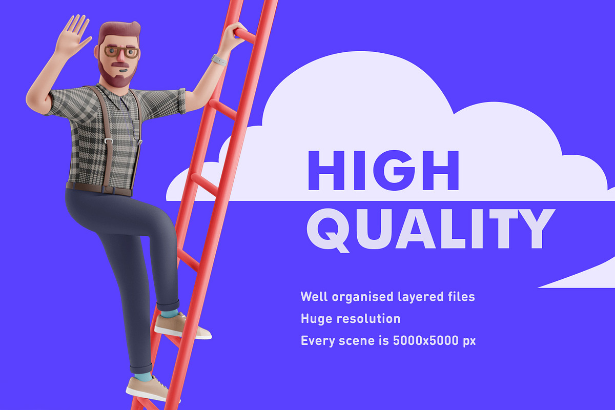 THIS IS OLIVER | 3d character set, a Technology Illustration by As Good As Possible (Photo 4 of 8)