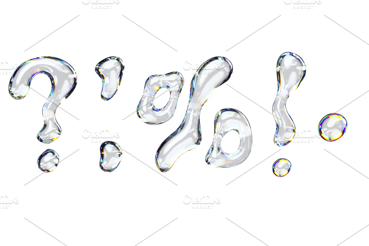 Transparent Glassy Alphabet, Numbers, an Illustration by Stellalunarts (Photo 5 of 5)