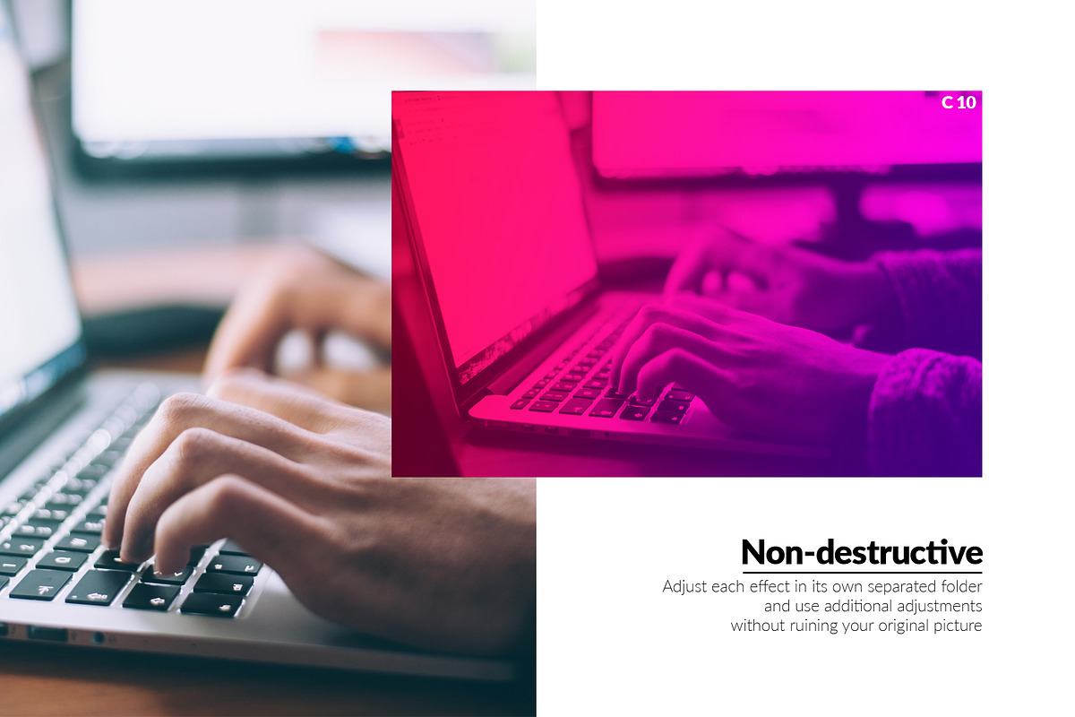 50 Gradient Duotone Effects, an Action Add-On by Mint Actions (Photo 3 of 12)