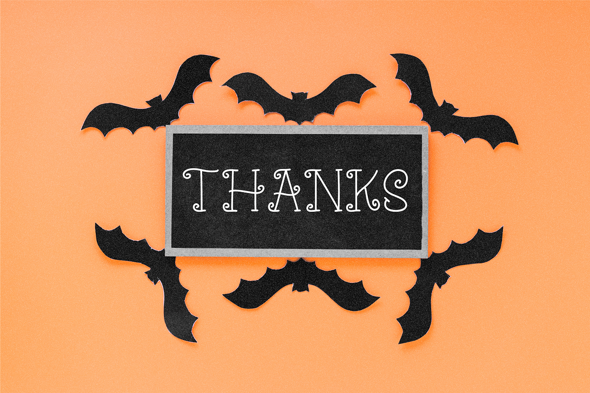 Pumpkin Hunter A Halloween Party, a Serif Font by Forberas Club (Photo 8 of 8)