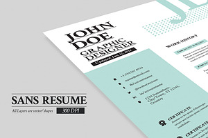 Sans Resume -Cover Letter -Portfolio