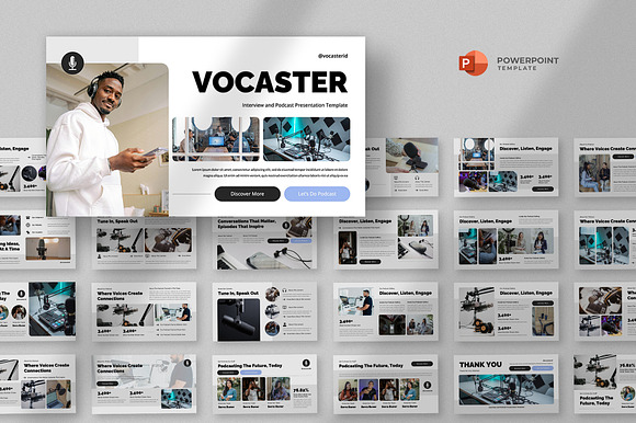 Podcast & Radio Powerpoint Template preview 6