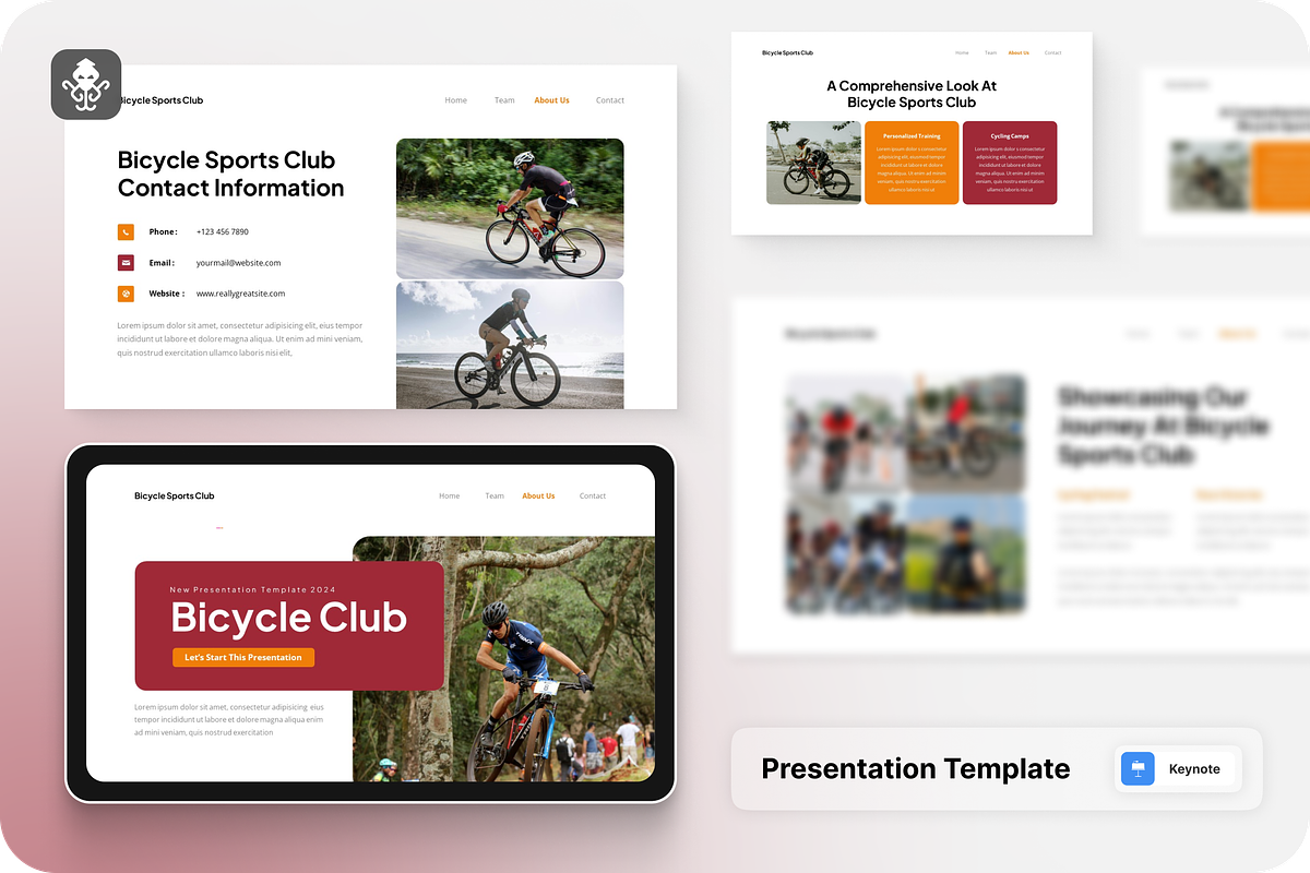 Bicycle Sports Club Keynote, a Templates & Theme by SquidPixey (Photo 1 of 6)