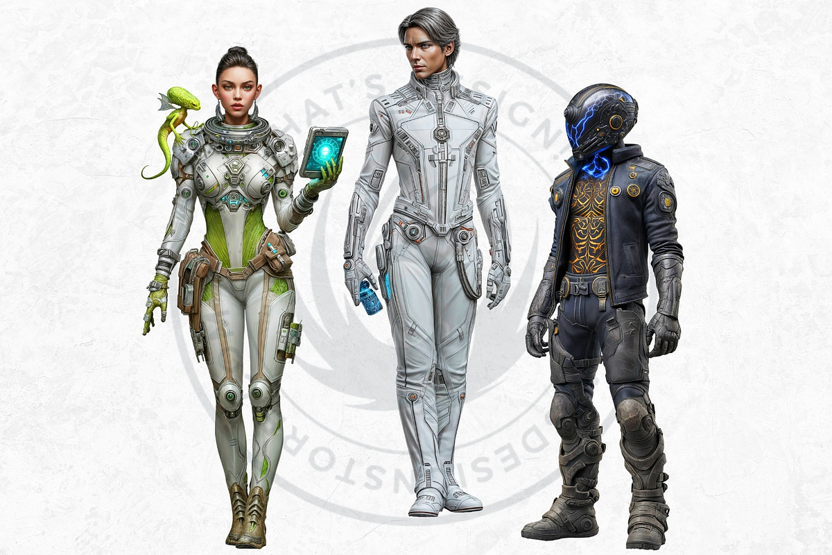Galactic Vanguard Character Cliparts, a Person Illustration by ThatsDesignArt (Photo 9 of 15)
