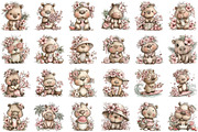 Whimsical Summer Capybara Clipart, an Illustration by designcity5 (Thumbnail 2 of 5)