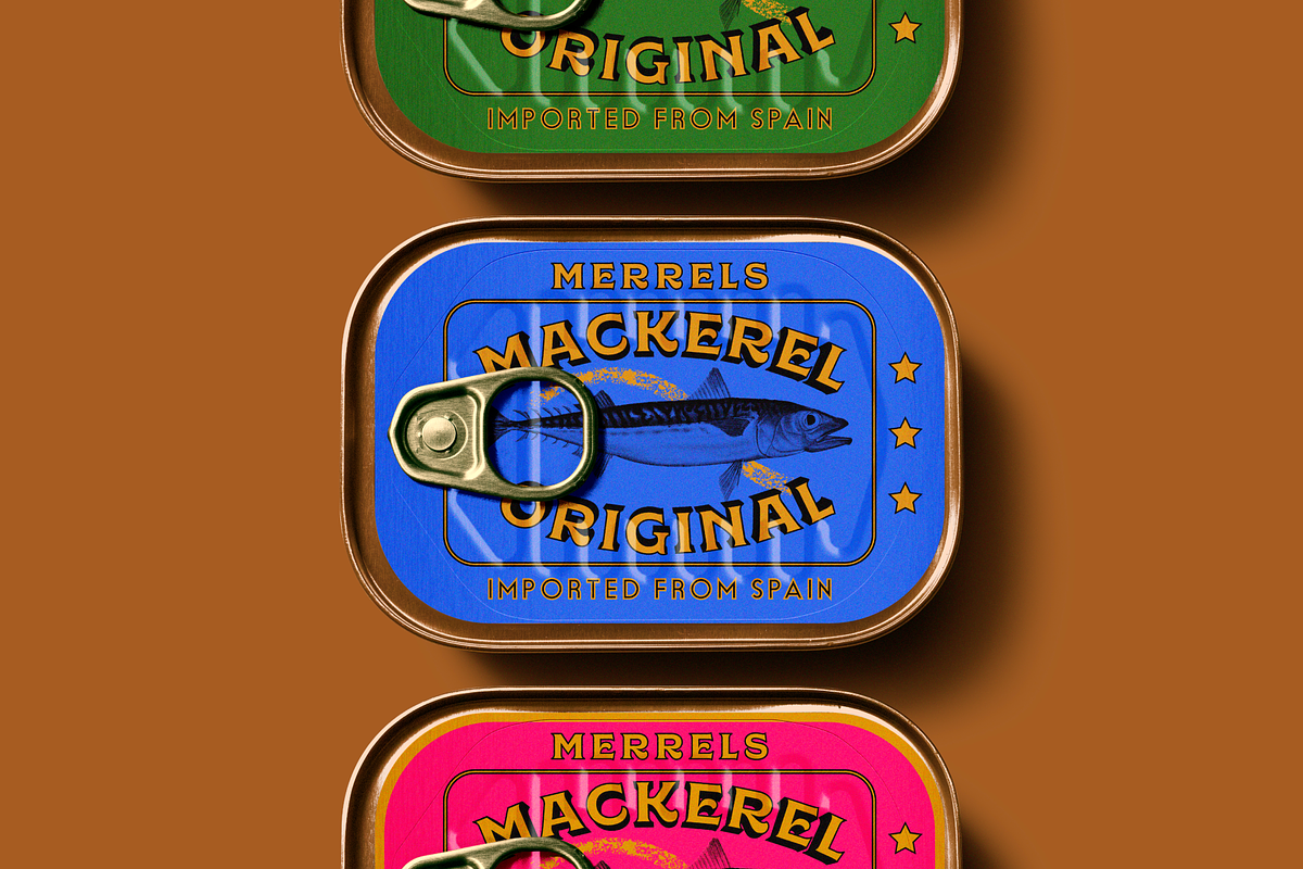 Three Can Tinned Fish Mockup, a Packaging Mockup by Jacob Waites (Photo 4 of 5)