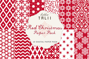 Red Christmas Paper Pack