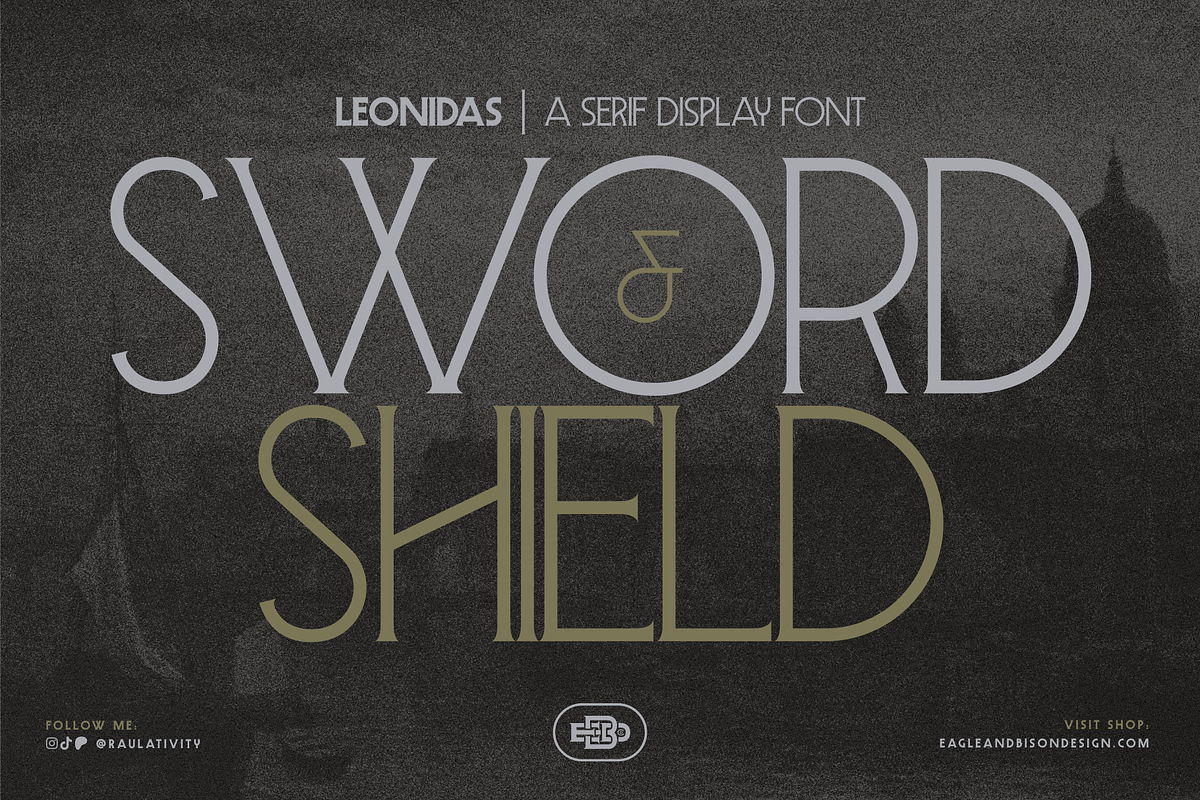Leonidas, a Serif Font by Eagle & Bison Design Co. (Photo 5 of 6)