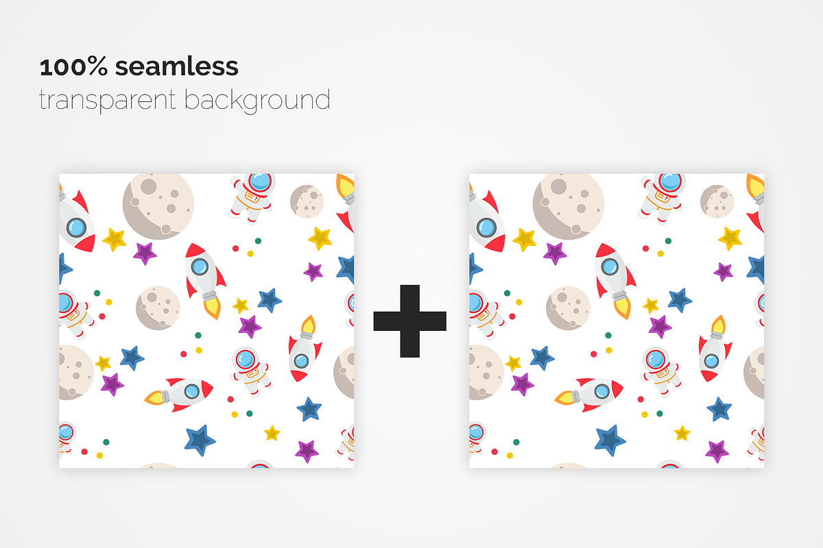 Space Seamless Patterns, a Pattern Graphic by 3Y_Design (Photo 3 of 5)