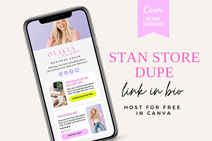 Link In Bio Template, Canva Website, a Landing Page Template by Ciera Design Templates