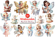 Mascot Cute Tooth Fairy Clipart, a Graphic by CitraGraphics (Thumbnail 1 of 4)