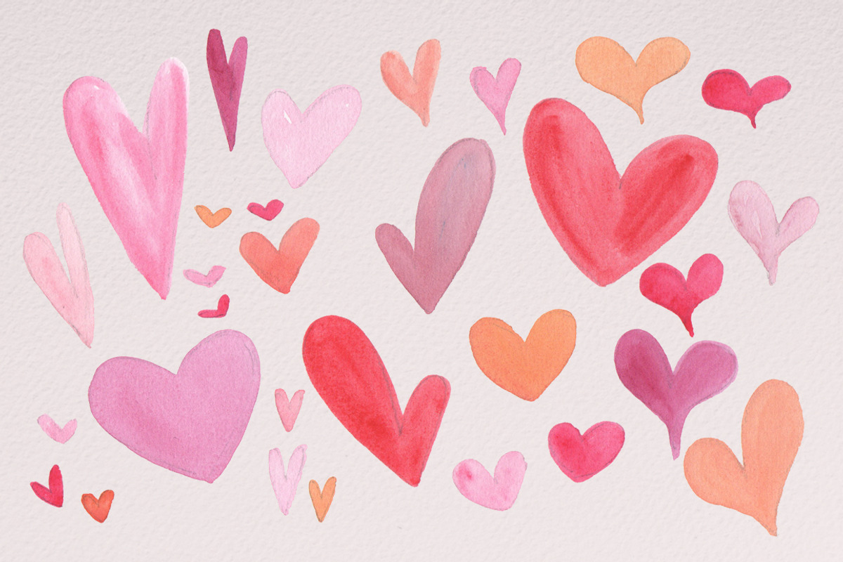 Watercolor Valentine's Day Pack, an Illustration by R.Ewers Designs (Photo 2 of 4)