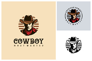Cowboy vintage hand drawn logo, a Branding & Logo Template by jundio studio