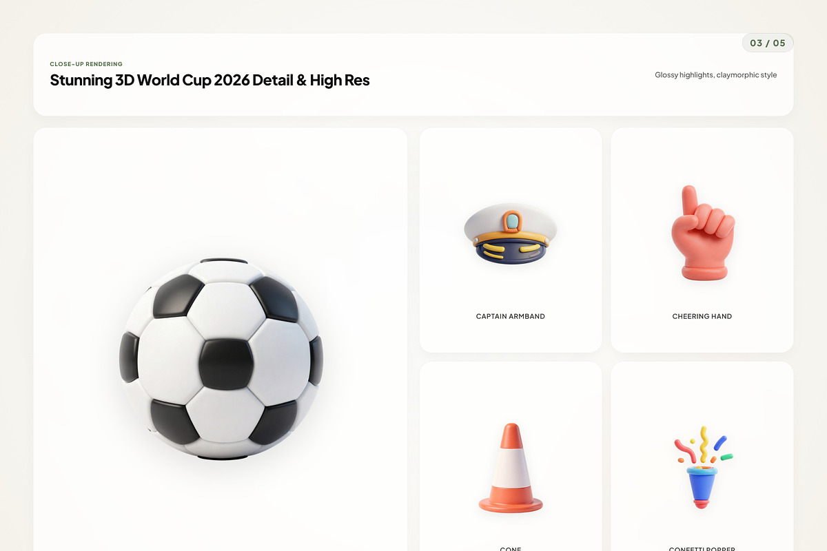 3D World Cup 2026, an Emoji Icon by River Visual (Photo 3 of 5)