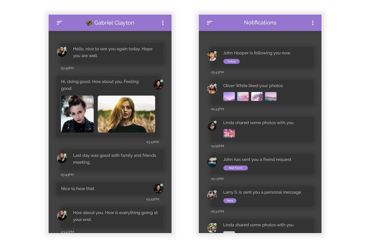 Chatting & Sharing UI Kit (AI), an UI Kit Template by themelove