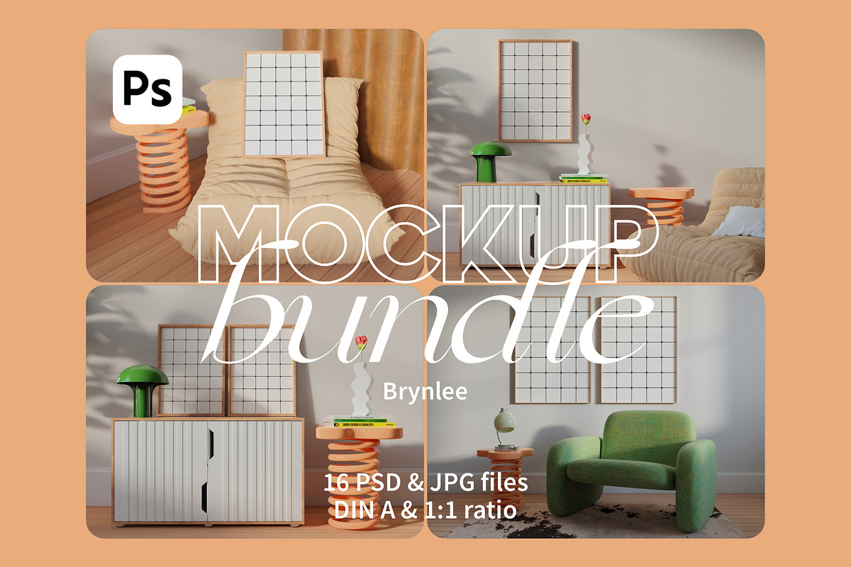 Interior Frame Mockup Bundle BRYNLEE, a Household Mockup by Bonumo (Photo 1 of 14)