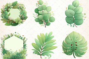 Watercolor Foliage Clipart Bundle, an Illustration by DreamCafeArt (Thumbnail 6 of 6)