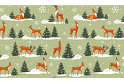 Seamless pattern with deer, a Pattern Graphic by JulianArt (Thumbnail 3 of 4)