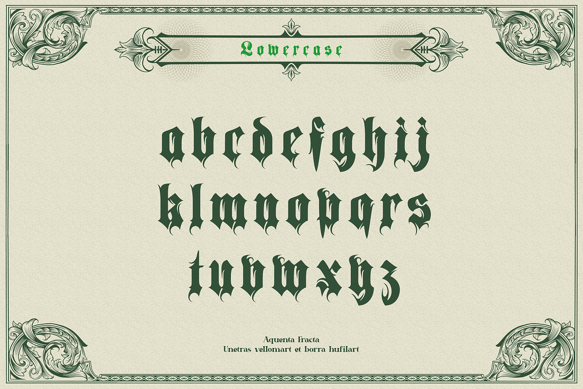 Aquenta Fracta, a Blackletter Font by ilhamtaro (Photo 7 of 10)