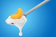 Fruit yogurt on spoons, an Object Graphic by Fruits+Veggies (Thumbnail 11 of 14)