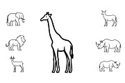 Giraffe Safari Silhouette Vector Bun, an Illustration by Designer_Momina (Thumbnail 28 of 51)